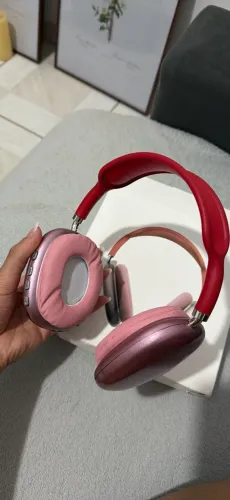 Fone de ouvido P9 rosa e vermelho