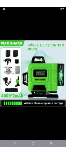 Nível a Laser 16 linhas com acessórios