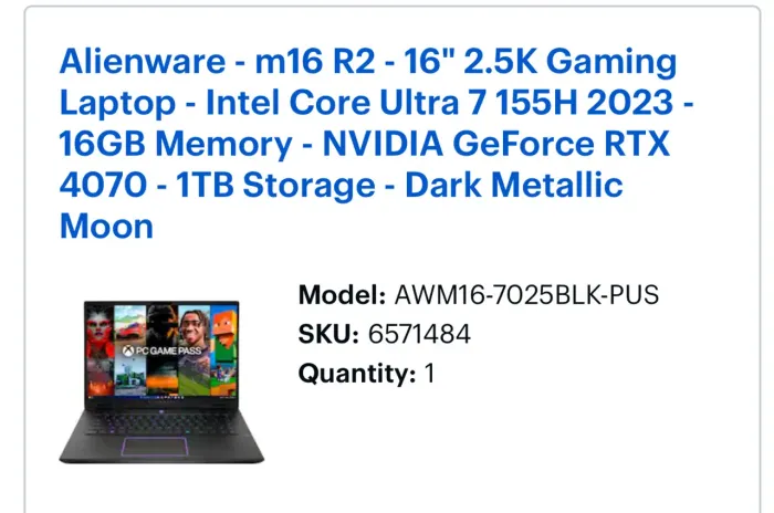 Alienware m16 importado