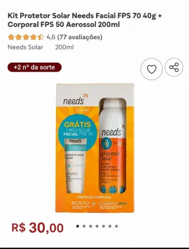 Kit protetor solar needs