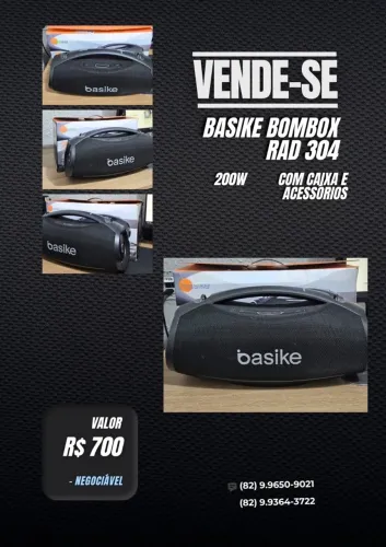 Vende-se Basike bombox rad 304 - 200W
