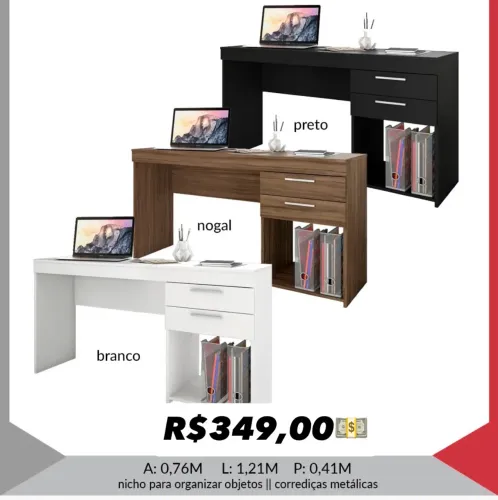 Escrivaninha Duas Gavetas