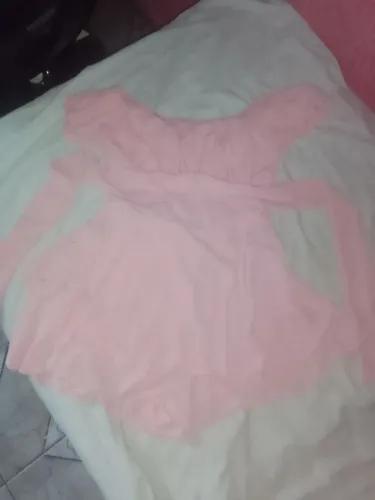 Vendo vestido rosa delicado, apenas uma vez usado