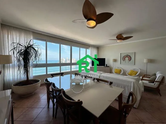 Apartamento frente mar com 3 quartos, 2 vagas à venda em Pitangueiras, Guarujá