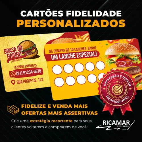 Cartão Fidelidade com Design Personalizado