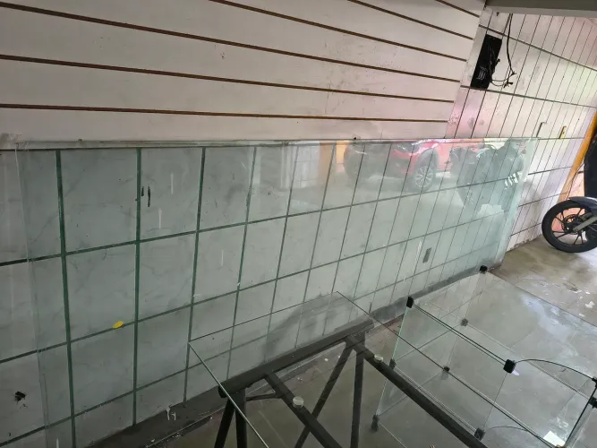 Vidro Temperado Grande 3,50x1,20 para Balcão/Vitrine