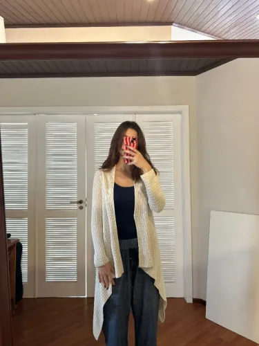 cardigan zara tricot off white M