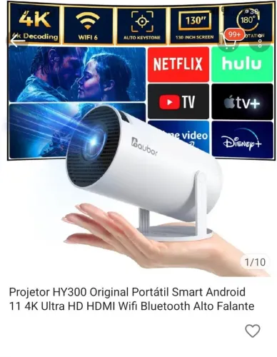 Progetor + tripé + controle