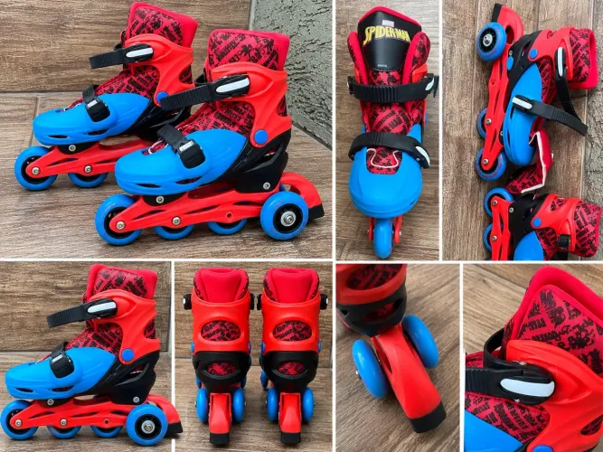 Patins Infantil Spider-Man Homem-Aranha 2 em 1 Ajustável - Usado 2x