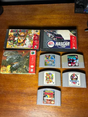 Lote 8 Jogos Nintendo 64 Original Mario Kart Pokemon