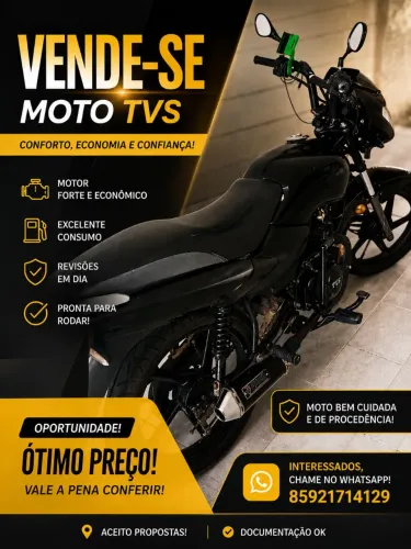 5.500 Moto barata tvs sport 110cc . Cuida?