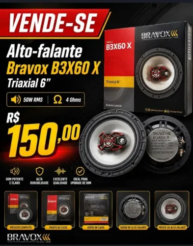 1 Auto Falante Bravox B3X60X
