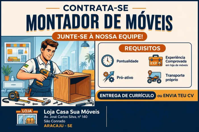 Vaga para montador de móveis 