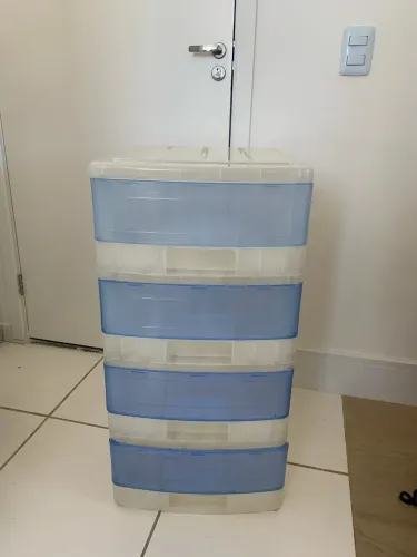 Cômoda gaveteiro plástico 4gavetas grandes, multiuso, organizador, closet, 82x54x42cm