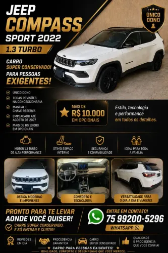 Jeep Compass Sport T270 1.3 TB 4X2 Flex AUT 2022