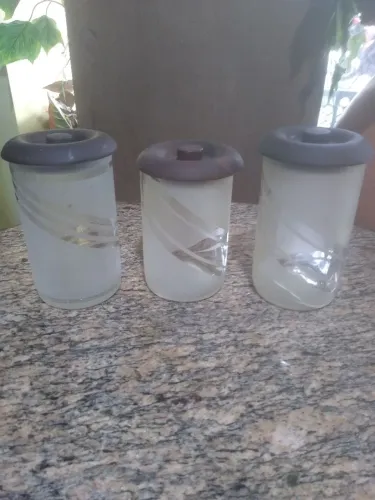 Potes de vidro conjunto