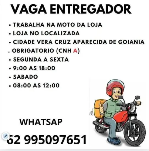 Contrata entregador motoqueiro