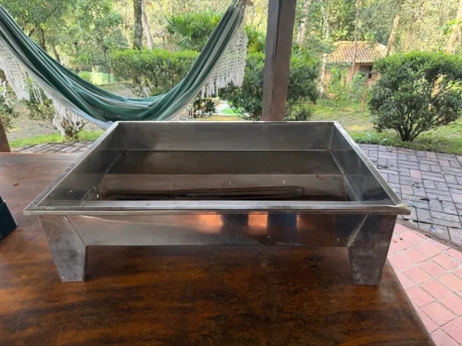 Rechaud marmiteiro banho Maria em inox 
