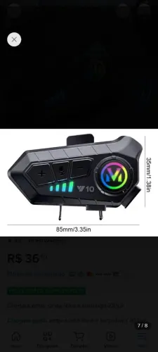 Comunicador Bluetooth para Capacete. * zapIPX67