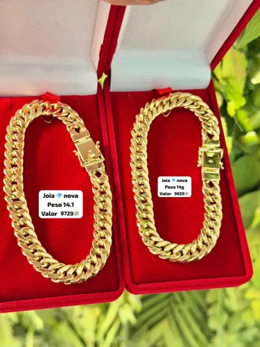 Pulseira de ouro 18k Novas | Certificado de garantia