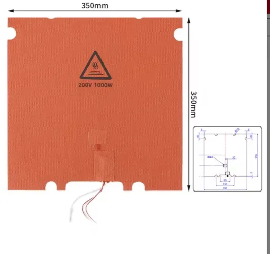 Manta de aquecimento para impressora 3D 220V/1000W FYSETC 350*350mm