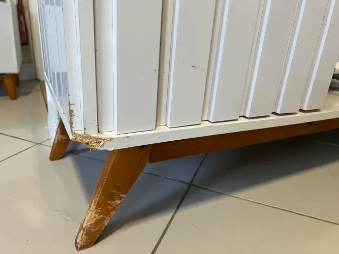 Buffet cristaleira para sala de jantar Off White 