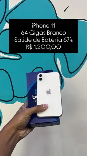 iPhone 11 64gb Branco \ 67% de bateria \ em ótimo estado
