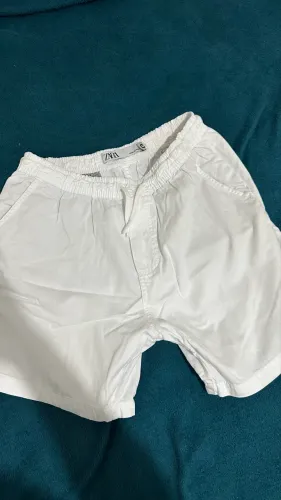 Bermuda Zara branca linho e algodão