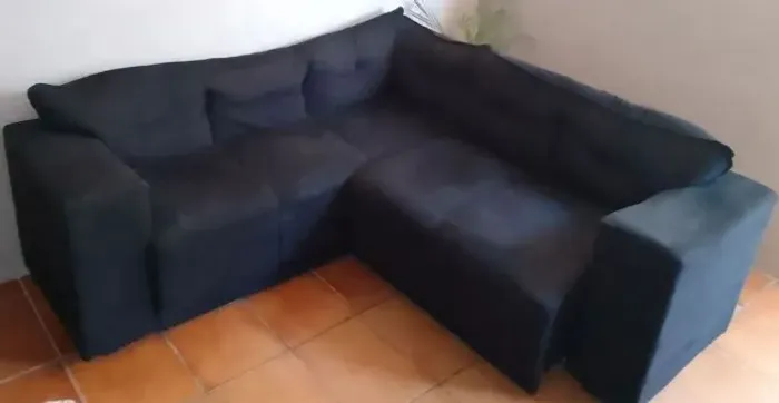 Sofá De Canto Retrátil Veludo New Qatar