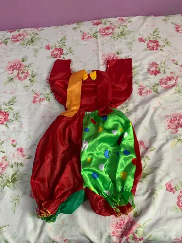 Fantasia infantil, palhacinho: p/ bebê ( 06 meses a 01 ano ) 