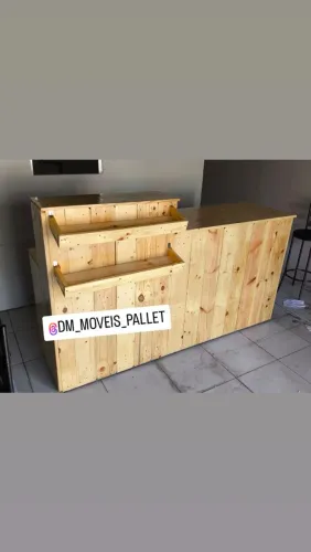 Balcão caixa pallet rústico