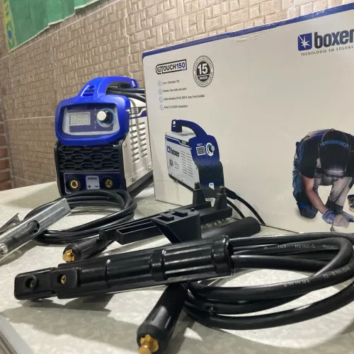 Máquina solda inverter Touch 150 BV branco/azul Profissional Boxer