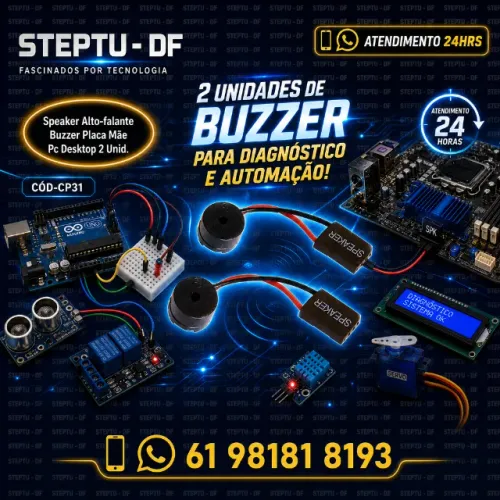 Speaker Alto-falante Buzzer KIT 2 Unidades Placa Mãe Pc Desktop Cabo Arduino COD-CP31