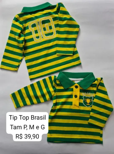 Camiseta Brasil Manga longa <br>Tip 
