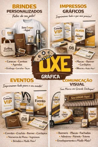 Serviços Gráficos | Impressos, comunicação visual e Brindes Personalizados