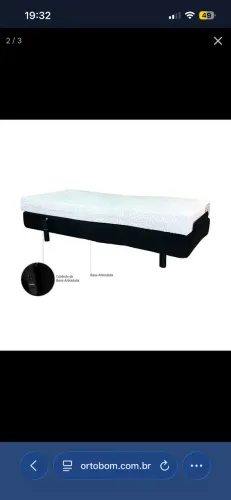 Cama Elétrica Articulada Ortobom + Colchão Pró-Saúde Visco Adapt