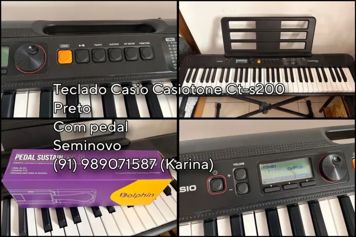 Teclado Casio Casiotone Ct-s200 Preto