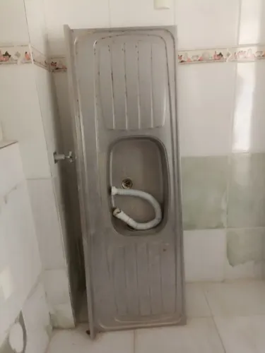 Pia de alumínio usada 1,60x0,55