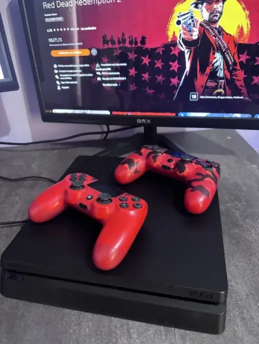 PS4 Slim + 2 controles - 100% Funcionado.