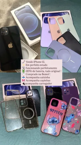 Vendo iPhone 12 por (R$ 1.350 a vista)
