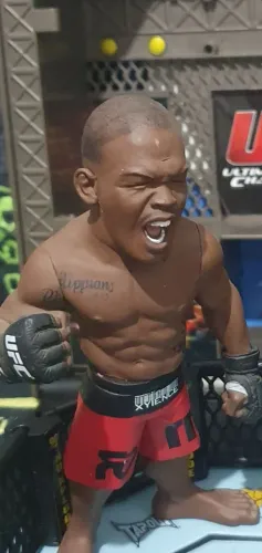 FIGURA AÇÃO UFC ROUND 5 JON JONES SO O BONECO COMPLETE SUA COLEÇÃO CAMPEÕES OCTAGONO