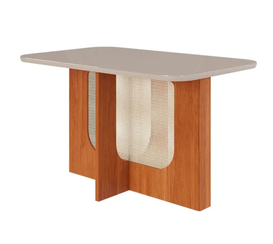 Mesa com tampo de vidro - pouquíssimo uso, em perfeito estado