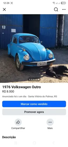 Volkswagen Fusca 1300 1976
