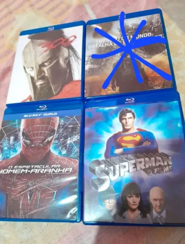 Blu-ray Seleção A partir de 19 reais / Homem-Aranha / Superman / 300