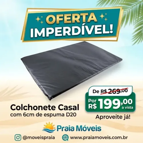 Colchonete Casal com 6cm de Espuma D20