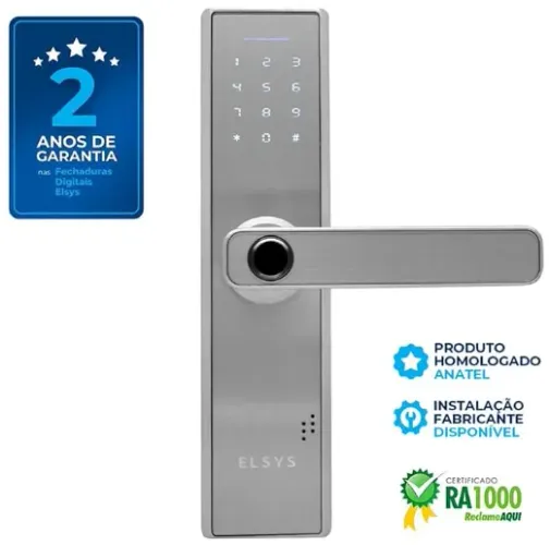 Fechadura Digital Biometria Senha Elsys