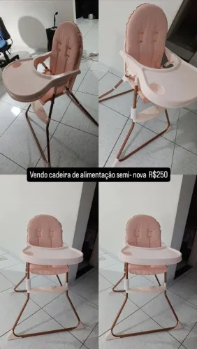 Cadeira de alimentação infantil menina