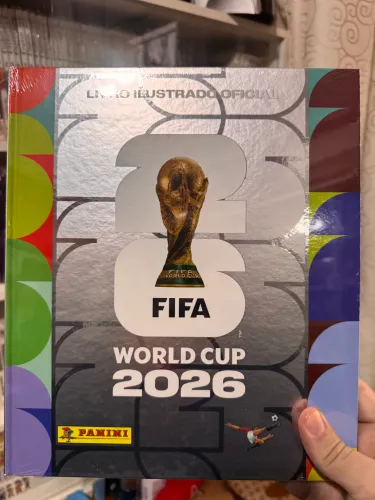 Álbum copa do mundo 2026 Capa Dura - Prata Prateado + BOX + 20 figurinhas avulsas