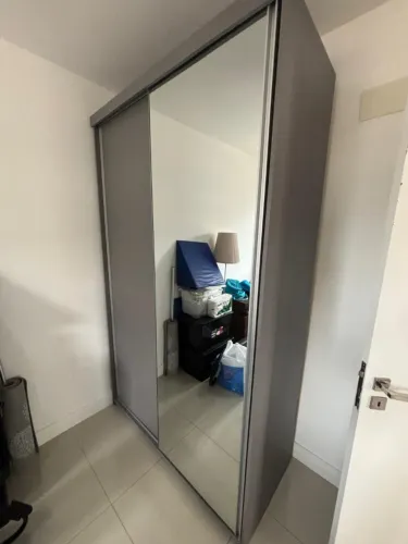 Guarda-Roupa Solteiro 2 Portas e 1 Espelho 100% MDF