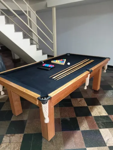 Mesa de Sinuca Bilhar Ardósia 2,25 x 1,25 - Completa